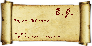 Bajcs Julitta névjegykártya